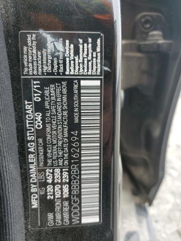 WDDGF8BB2BR162694 - 2011 MERCEDES-BENZ C 300 4MATIC BLACK photo 12