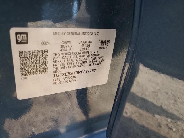 1G1ZE5ST9RF237263 - 2024 CHEVROLET MALIBU PREMIER ლურჯი ფოტო 12