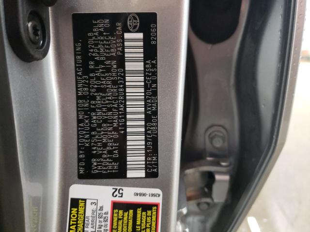 4T1G11AK2RU843720 - 2024 TOYOTA CAMRY SE NIGHT SHADE SILVER photo 12