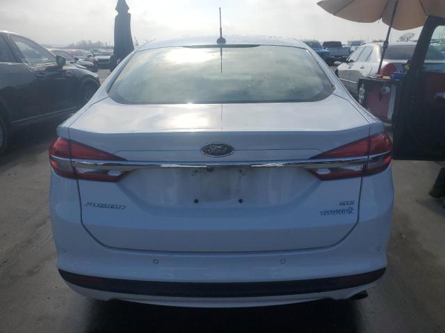 3FA6P0LU8HR416142 - 2017 FORD FUSION SE HYBRID WHITE photo 6