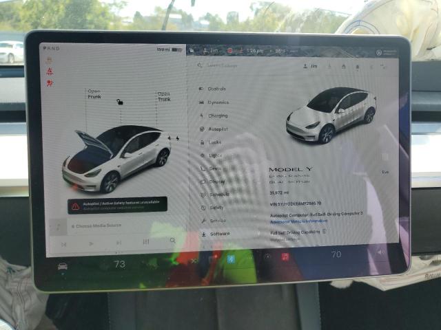 5YJYGDEE4MF294570 - 2021 TESLA MODEL Y Blanco foto 9