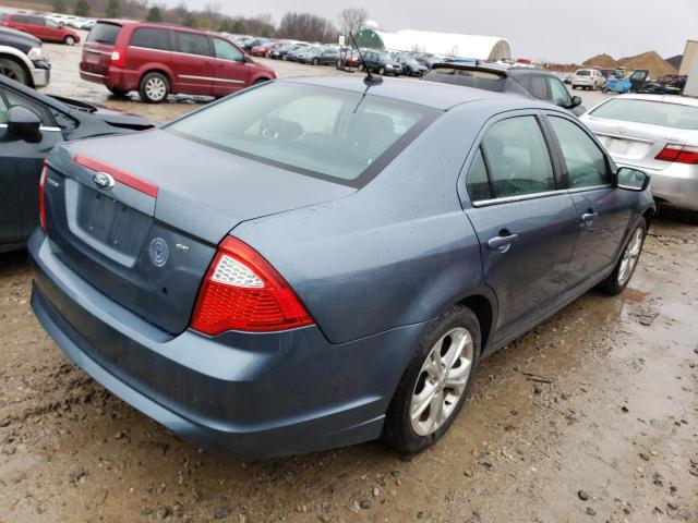 3FAHP0HAXCR435727 - 2012 FORD FUSION SE BLUE photo 3