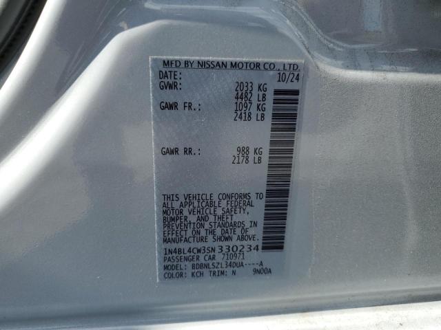 1N4BL4CW3SN330234 - 2025 NISSAN ALTIMA SR Boz foto 13