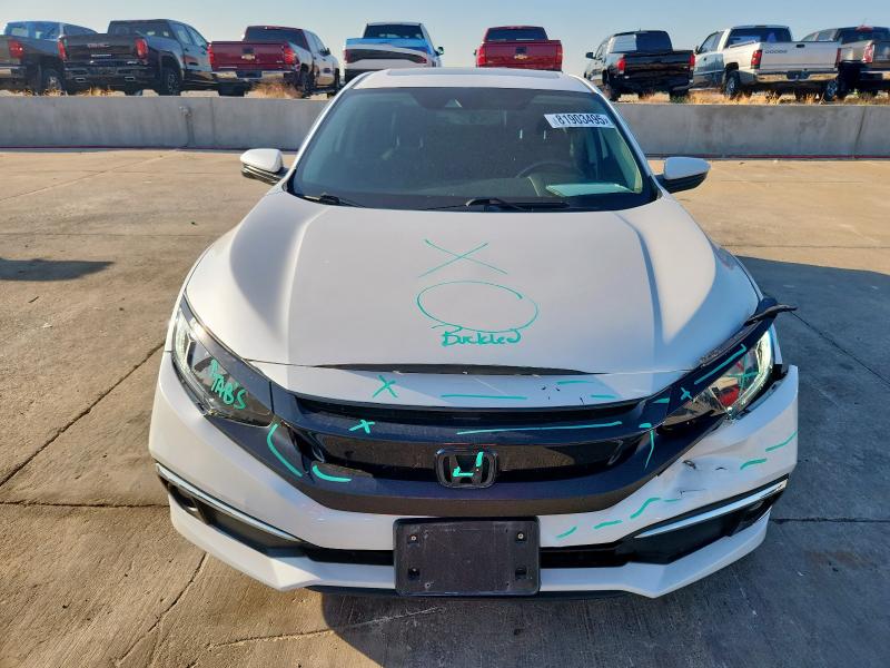 JHMFC1F72KX007598 - 2019 HONDA CIVIC EXL WHITE photo 5