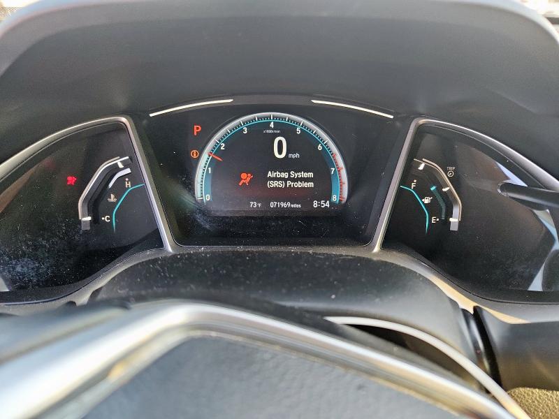 JHMFC1F72KX007598 - 2019 HONDA CIVIC EXL WHITE photo 9