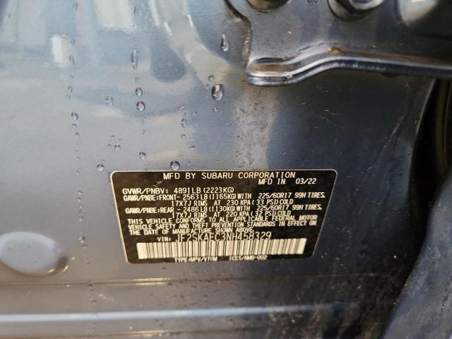 JF2SKAEC3NH458329 - 2022 SUBARU FORESTER PREMIUM BLUE photo 13