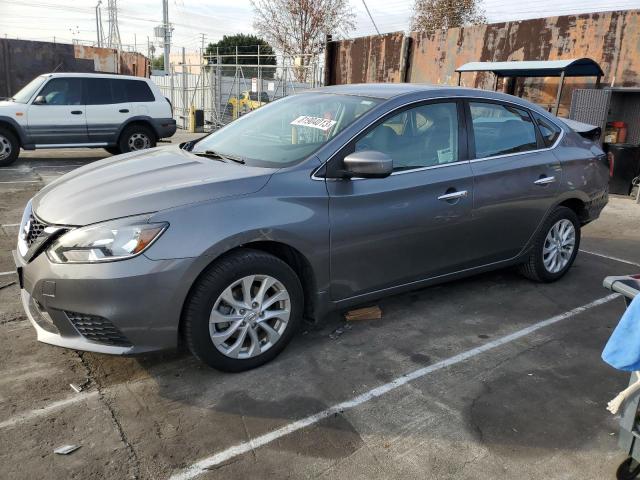 3N1AB7AP3KY281449 - 2019 NISSAN SENTRA S GRAY photo 1