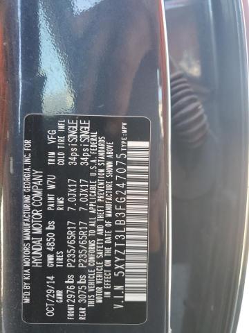 5XYZT3LB3FG247075 - 2015 HYUNDAI SANTA FE S GRAY photo 13