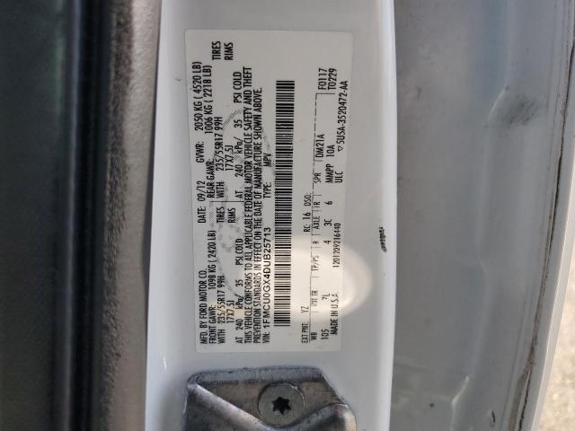 1FMCU0GX4DUB25713 - 2013 FORD ESCAPE SE თეთრი ფოტო 13