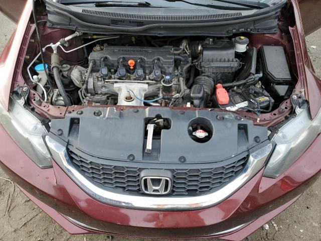 19XFB2F50DE068458 - 2013 HONDA CIVIC LX BURGUNDY photo 11