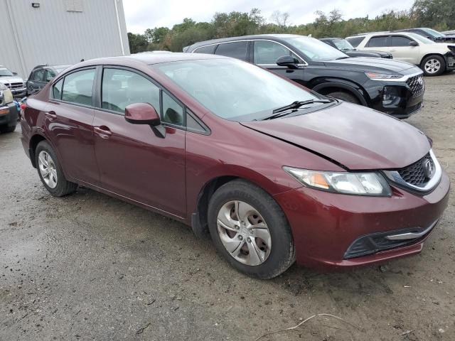 19XFB2F50DE068458 - 2013 HONDA CIVIC LX BURGUNDY photo 4