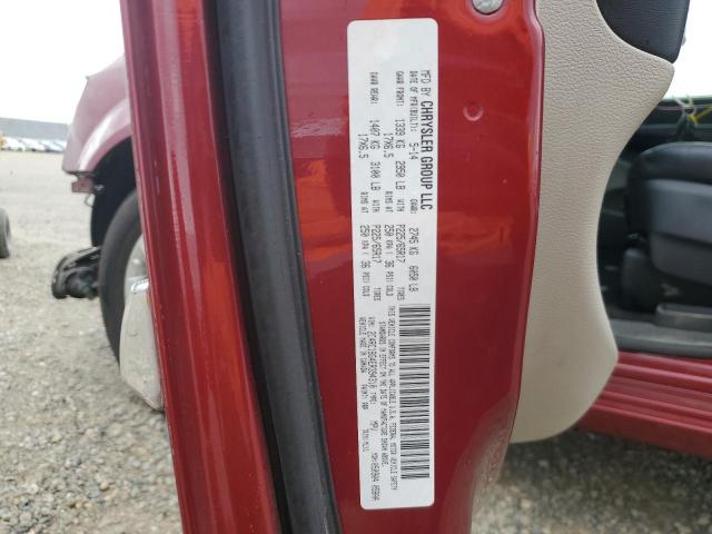 2C4RC1BG4ER394310 - 2014 CHRYSLER TOWN & COU TOURING Կարմիր լուսանկար 14