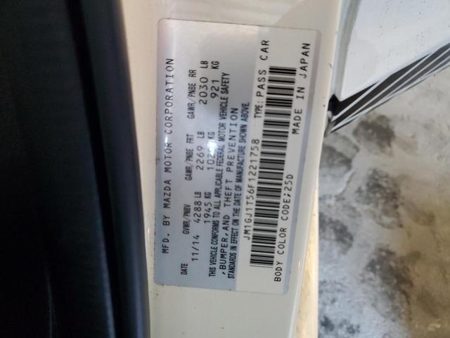 JM1GJ1T56F1221758 - 2015 MAZDA 6 TOURING WHITE photo 12