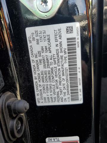 2HKRW6H35KH227021 - 2019 HONDA CR-V LX Schwarz Foto 12