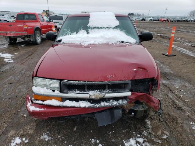 1GCDT19W328169083 - 2002 CHEVROLET S TRUCK S10 RED photo 5