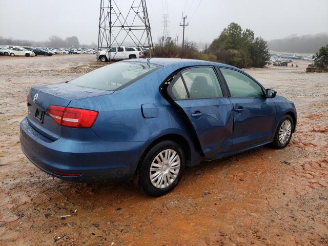 3VW2K7AJ8FM344553 - 2015 VOLKSWAGEN JETTA BASE BLUE photo 3