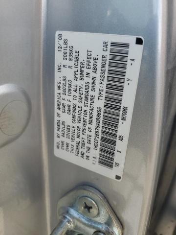 1HGCP26879A089866 - 2009 HONDA ACCORD EXL SILVER photo 12