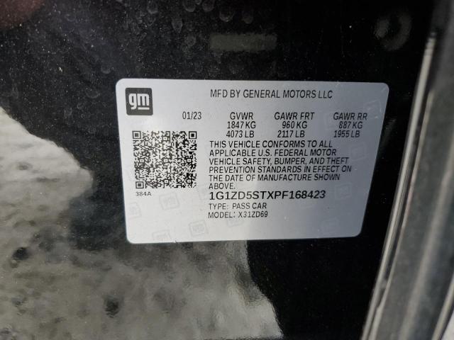 1G1ZD5STXPF168423 - 2023 CHEVROLET MALIBU LT Schwarz Foto 12