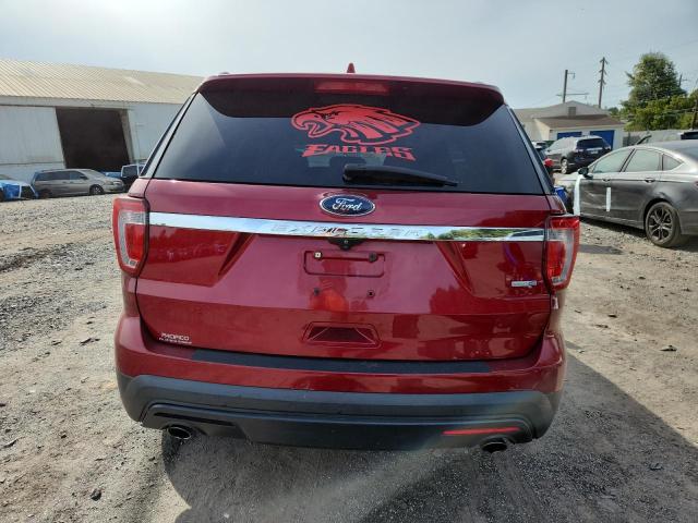 1FM5K8BH3HGA06908 - 2017 FORD EXPLORER წითელი ფოტო 6