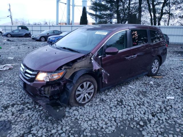 5FNRL5H62FB010494 - 2015 HONDA ODYSSEY EXL BURGUNDY photo 1