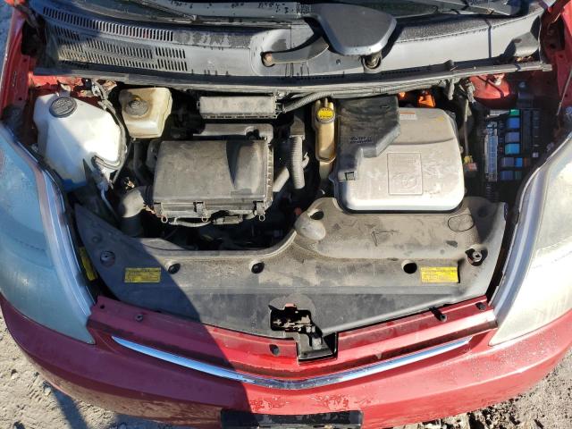 JTDKB20U477565080 - 2007 TOYOTA PRIUS RED photo 11