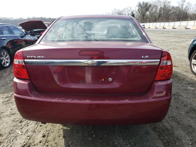 1G1ZS58F47F110783 - 2007 CHEVROLET MALIBU LS RED photo 6