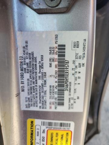 3FA6P0H9XER195787 - 2014 FORD FUSION SE 银色 照片 12