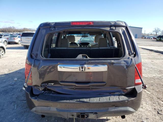 5FNYF3H21CB002029 - 2012 HONDA PILOT LX GRAY photo 6