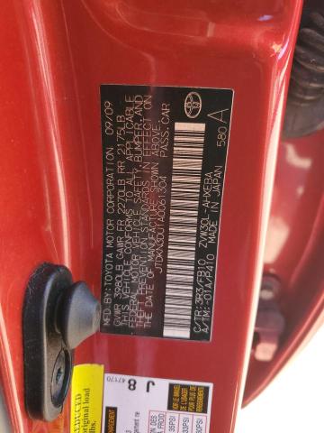 JTDKN3DU1A0061304 - 2010 TOYOTA PRIUS Rot Foto 12