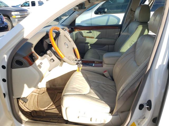 JTHBN30F620052654 - 2002 LEXUS LS 430 WHITE photo 7