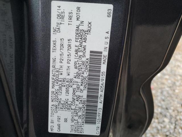 5TFTX4CN3EX045861 - 2014 TOYOTA TACOMA ACCESS CAB Сұр фото 12