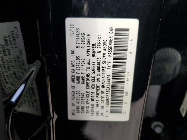 19UUB3F56GA000624 - 2016 ACURA TLX TECH BLACK photo 12