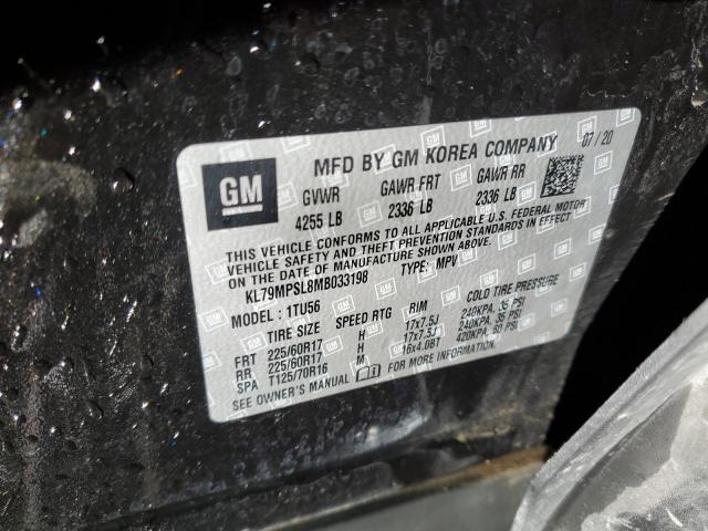 KL79MPSL8MB033198 - 2021 CHEVROLET TRAILBLAZE LT BLACK photo 13