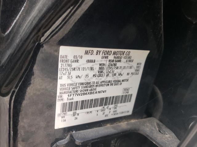 1FT7W2B6XBEA16741 - 2011 FORD F250 SUPER DUTY BLACK photo 12