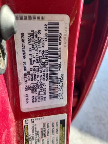 1NXBR32E76Z666858 - 2006 TOYOTA COROLLA CE Rojo foto 12