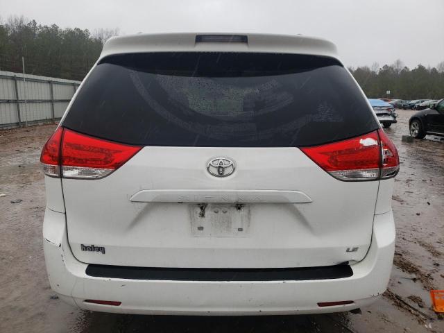 5TDKK3DCXES411046 - 2014 TOYOTA SIENNA LE WHITE photo 6