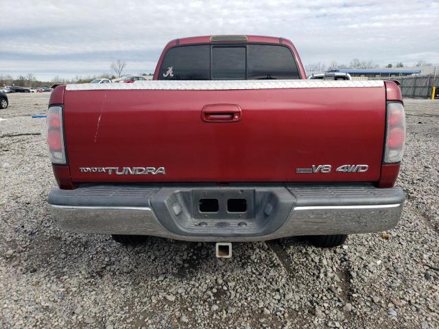 5TBBT481X1S200864 - 2001 TOYOTA TUNDRA ACCESS CAB LIMITED RED photo 6