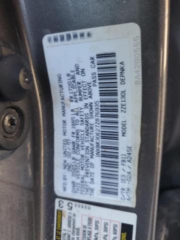 1NXBR30E27Z876935 - 2007 TOYOTA COROLLA CE GRAY photo 12