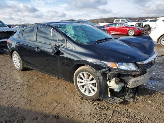 19XFB2F5XCE105191 - 2012 HONDA CIVIC LX BLACK photo 4