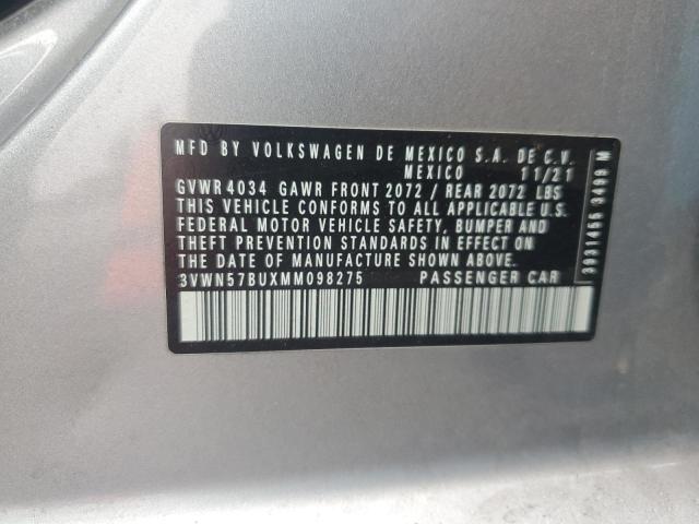 3VWN57BUXMM098275 - 2021 VOLKSWAGEN JETTA S SILVER photo 13