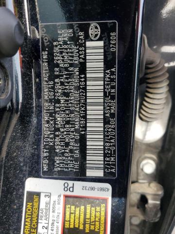 4T1BF1FK7HU271644 - 2017 TOYOTA CAMRY LE أسود صورة 12