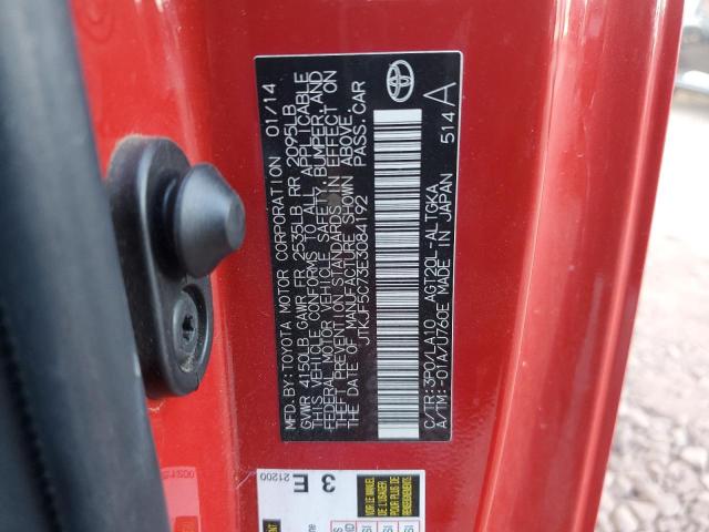 JTKJF5C73E3084192 - 2014 TOYOTA SCION TC 红色 照片 12