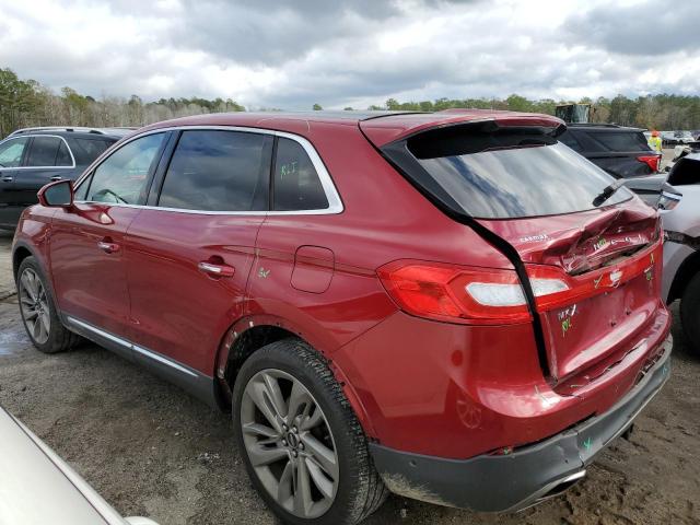 2LMPJ8LP6GBL82143 - 2016 LINCOLN MKX RESERVE RED photo 2