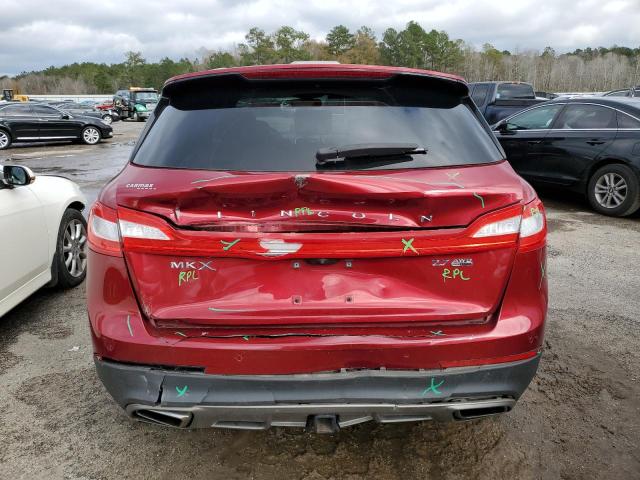 2LMPJ8LP6GBL82143 - 2016 LINCOLN MKX RESERVE RED photo 6