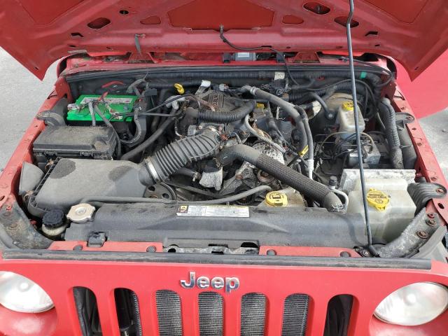 1J4FA24118L547546 - 2008 JEEP WRANGLER X წითელი ფოტო 11