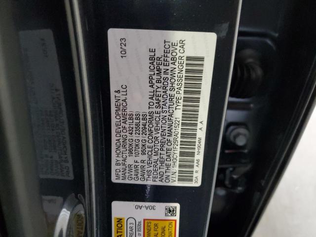 1HGCY1F25RA015221 - 2024 HONDA ACCORD LX GRAY photo 12