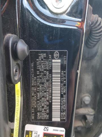 4T1B11HK6JU104399 - 2018 TOYOTA CAMRY L BLACK photo 12