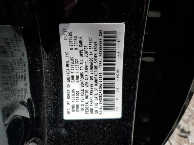 1HGCR2F70HA152144 - 2017 HONDA ACCORD EX Czarny zdjęcie 13