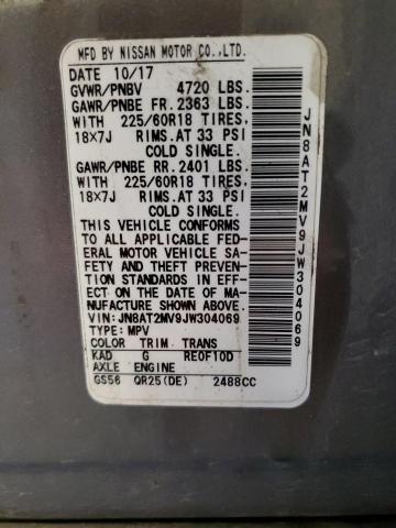 JN8AT2MV9JW304069 - 2018 NISSAN ROGUE S Grau Foto 13