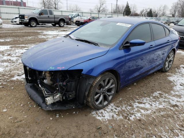 1C3CCCBG0FN582830 - 2015 CHRYSLER 200 S BLUE photo 1